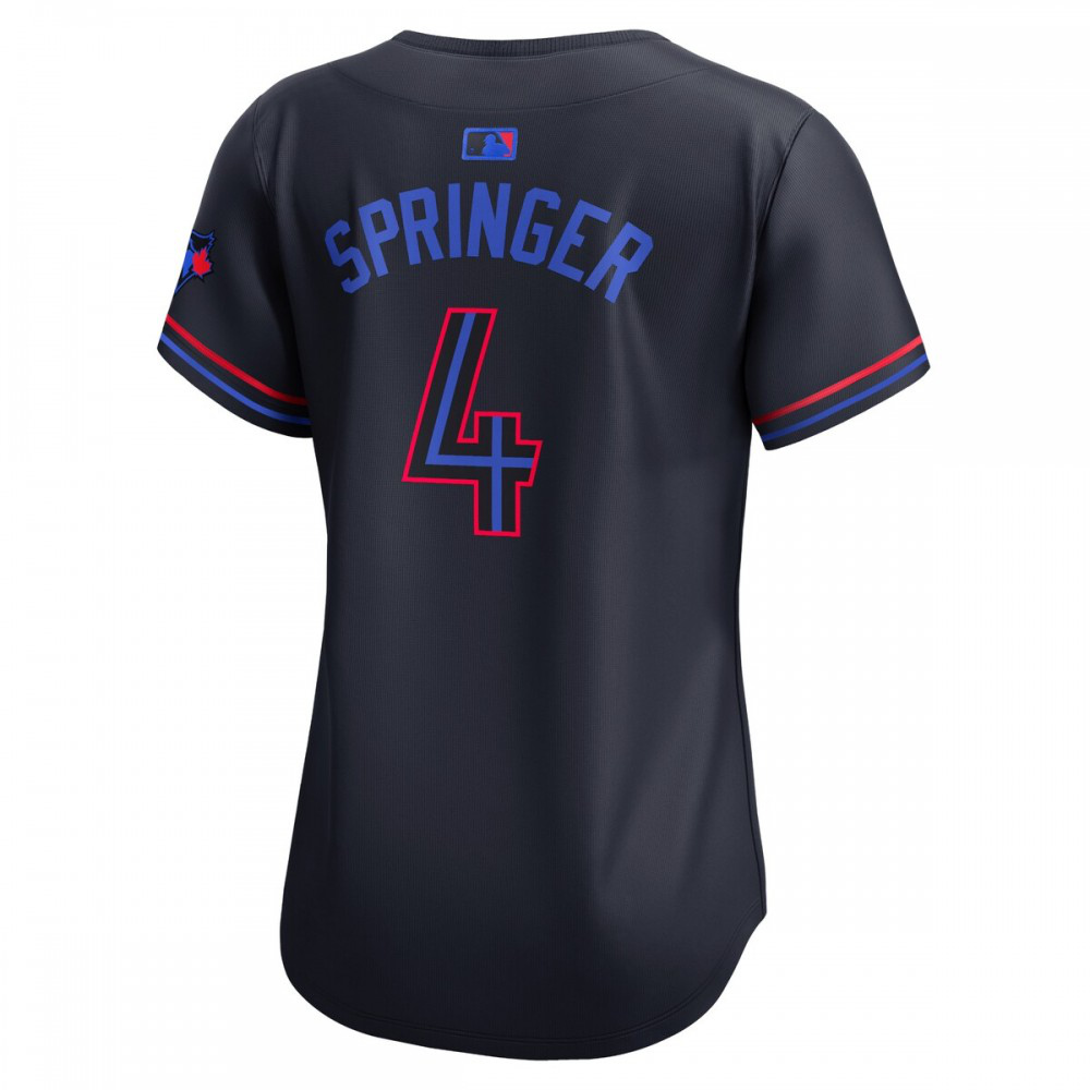 George Springer Toronto Blue Jays Women's 2024 City Connect Limited Player Jersey - Navy-Pro Kit Vault | Brand New 26/27 Sports Jerseys